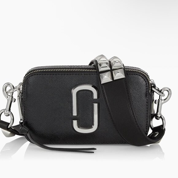 Marc Jacobs The Studded Snapshot Black Camera Bag NEW - Picture 1 of 13
